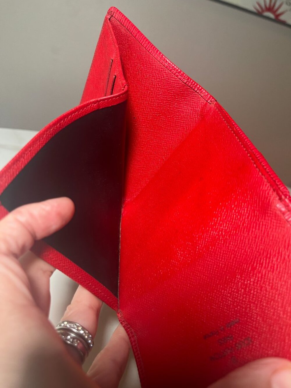 Louis Vuitton Red Epi Elise Trifold Wallet - Picture 5 of 14